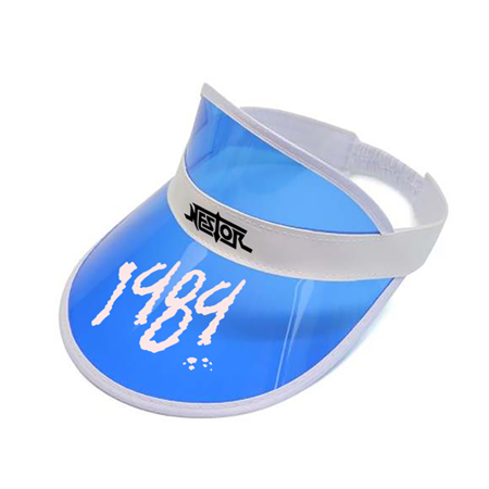 NESTOR - 80'S SUN VISOR CAP, LOGO (BLUE)