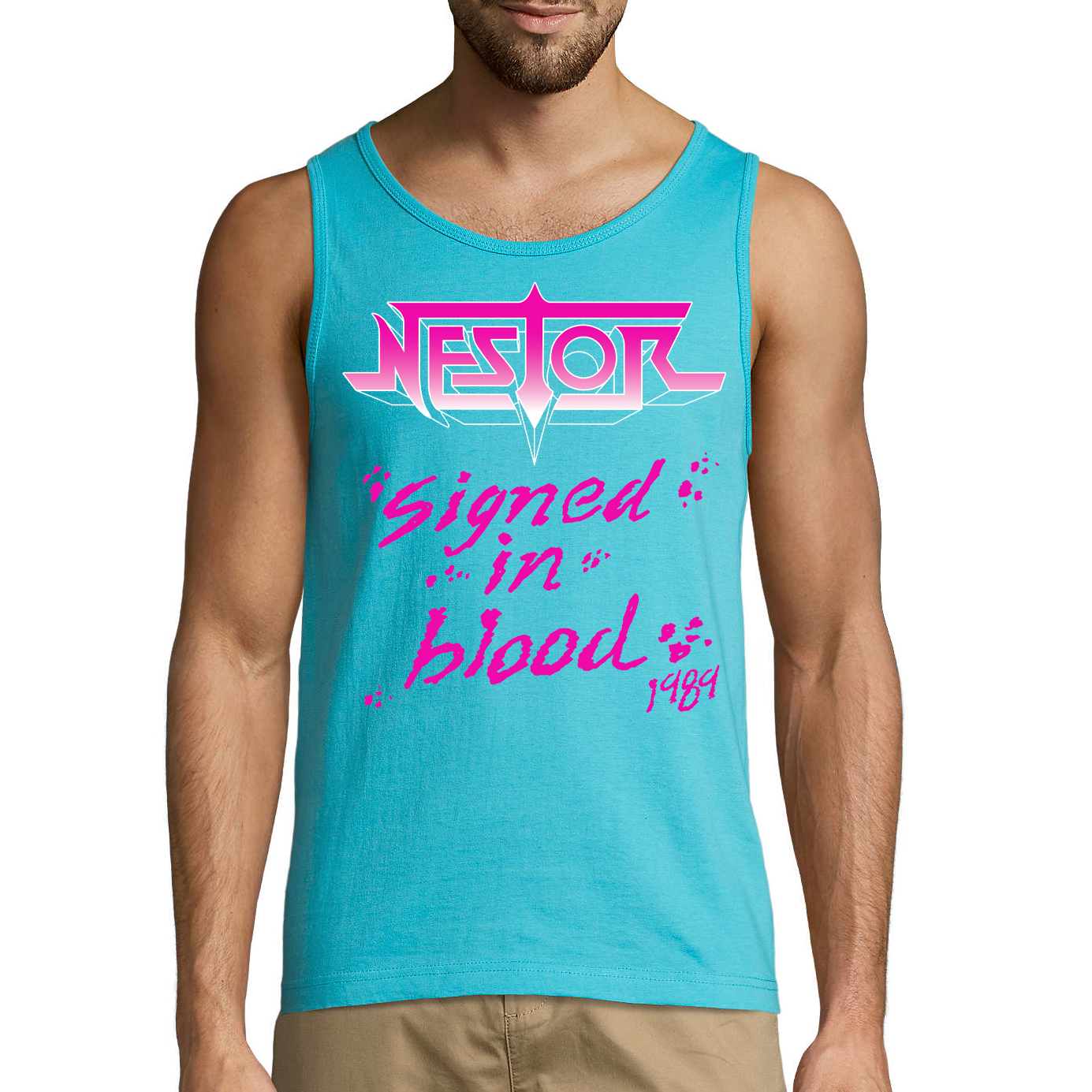 NESTOR - TANK TOP, LOGO 1989 (ATOLL BLUE)