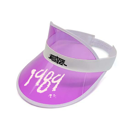 NESTOR - 80'S SUN VISOR CAP, LOGO (PURPLE)